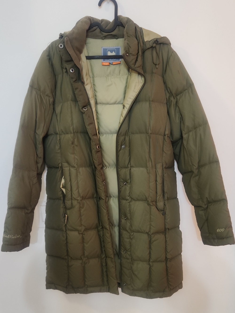 Insulated Olive Green Quilted Puffer Coat